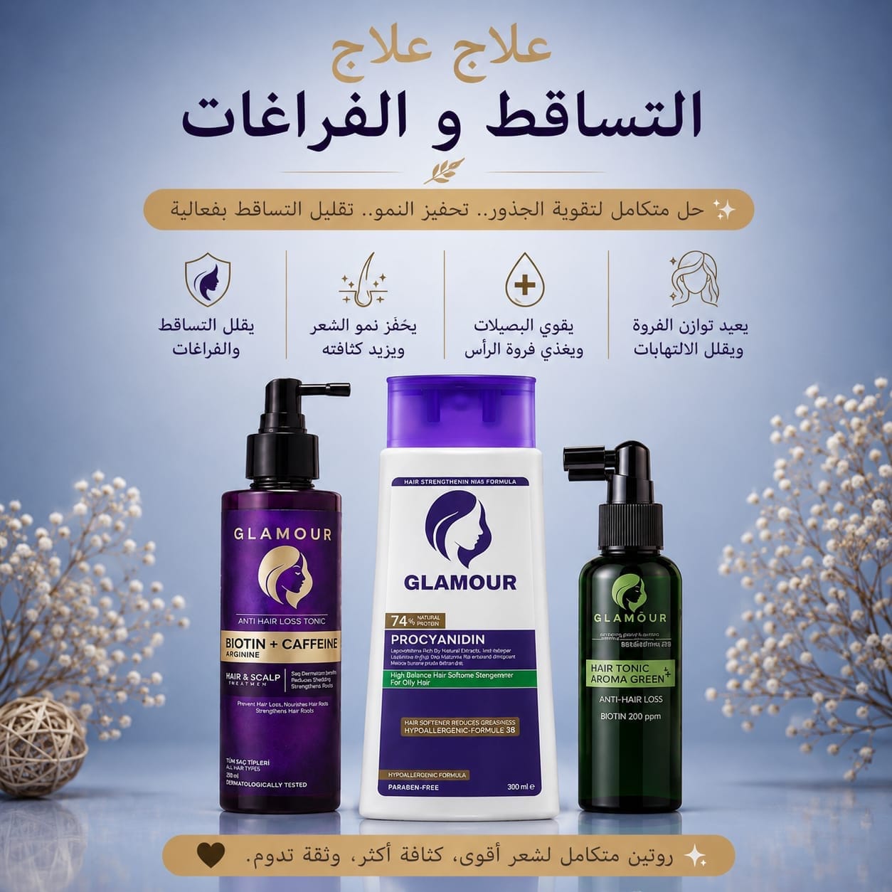 كورس علاج التساقط الشديد